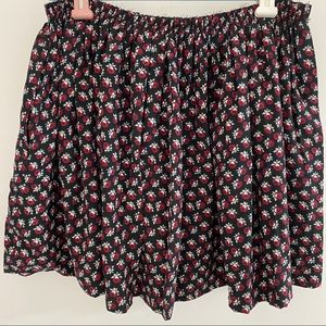 Girl by Band of Outsiders 100% Silk Rose Skirt